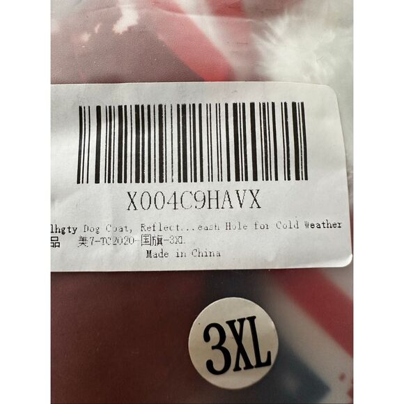 Dog Coat, Warm Dog Jacket with Harness Built in, Dog Winter Coat XXl - Picture 8 of 8